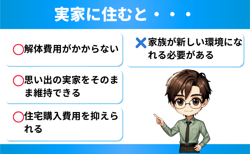 実家に住むメリットとデメリット